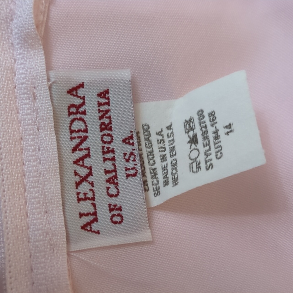 Alexandra of California long dress size 14 color light Pink - Picture 3 of 3